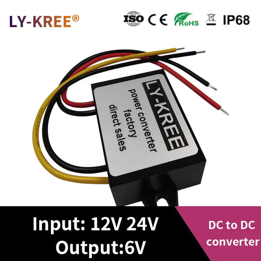 Convertidor Buck DC-DC 12V/24V a 6V 1A/3A/5A/10A Step-Down Módulo Transformador LY-KREE
