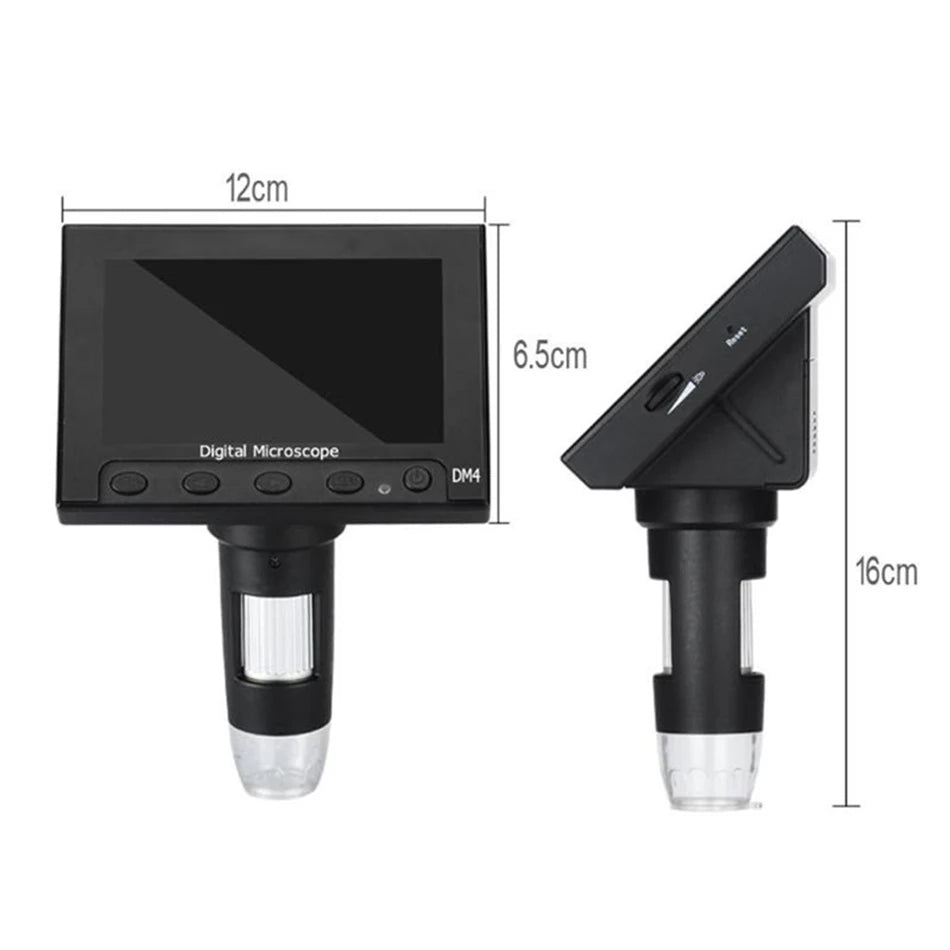 Elikliv EDM43 1080P Digital Microscope 4.3" IPS Screen Microscopes 1000x Entire Coin View Soldering Microscopio for PC Laptop