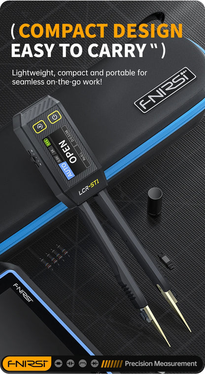 Mini Tester Inteligente FNIRSI LCR-ST1 (Tipo Pinza) - Medidor LCR/SMD/ESR, Continuidad, Diodo