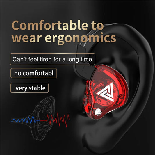 Auriculares con Cable QKZ AK6 (Driver Cobre HiFi, 3.5mm) Deportivos con Micrófono (Bajos Estéreo, In-Ear)