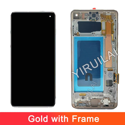 TFT probado S10 LCD para Samsung Galaxy S10 SM-G973F/DS G973U G973 LCD S10 pantalla LCD MONTAJE DE digitalizador con pantalla táctil reemplazo