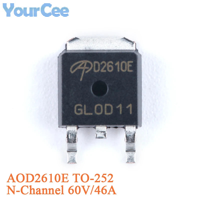 MOSFET Canal-N AOD4184L (D4184) SMD TO-252 40V 50A (Opciones AOD40x disponibles) - Lote 5/20 Piezas