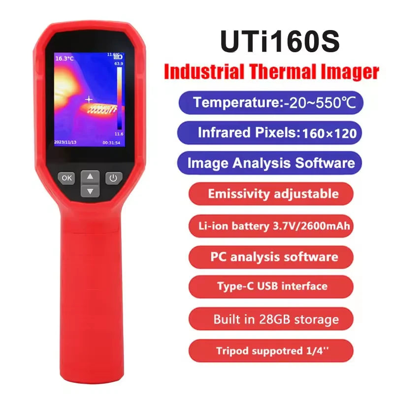 Cámara Termográfica UNI-T (UTi260B/UTi120S/UTi160S) - Termógrafo Infrarrojo Mantenimiento Eléctrico/PCB