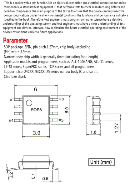 Kit Programador USB XTW100 (CH341) 24/25 Series EEPROM Flash BIOS + Clip Test SOIC8/SOP8