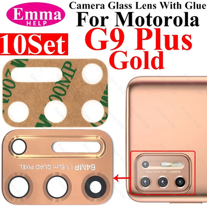 10set A+ Back Camera Glass Lens for Motorola Moto G9 G8 G7 G6 G5 Plus Play Power Rear Camera Lens