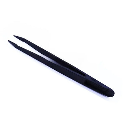 Pinzas Antiestáticas Fibra Carbono Herramienta Reparación Relojero (Plástico Negro)
