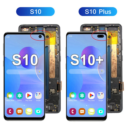 Pantalla LCD Super AMOLED para Samsung Galaxy S10 S10 Puls, montaje de digitalizador con pantalla táctil para Samsung S10 + G973F G975F
