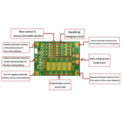 3S 4S 20A 40A 60A Li-ion Lithium Battery Charger Protection Board 18650 BMS Drill Motor 11.1V 12.6V/14.8V 16.8V Enhance/Balance