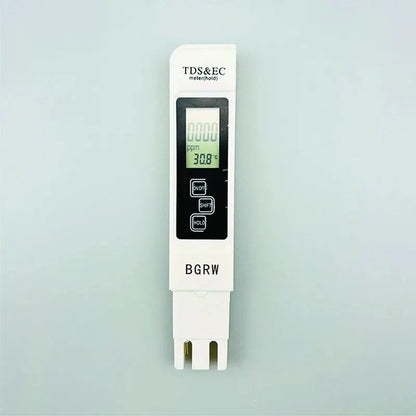 Medidor Digital Calidad Agua TDS/EC Multifuncional (Rango 0-9990 ppm) Pureza/Temperatura (1 Unidad, Blanco)