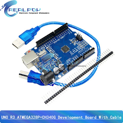 Placa Desarrollo UNO R3 (Oficial ATMEGA16U2 / WiFi R3 ATMEGA328P CH340G) compatible WeMos ESP8266 (con Caja)