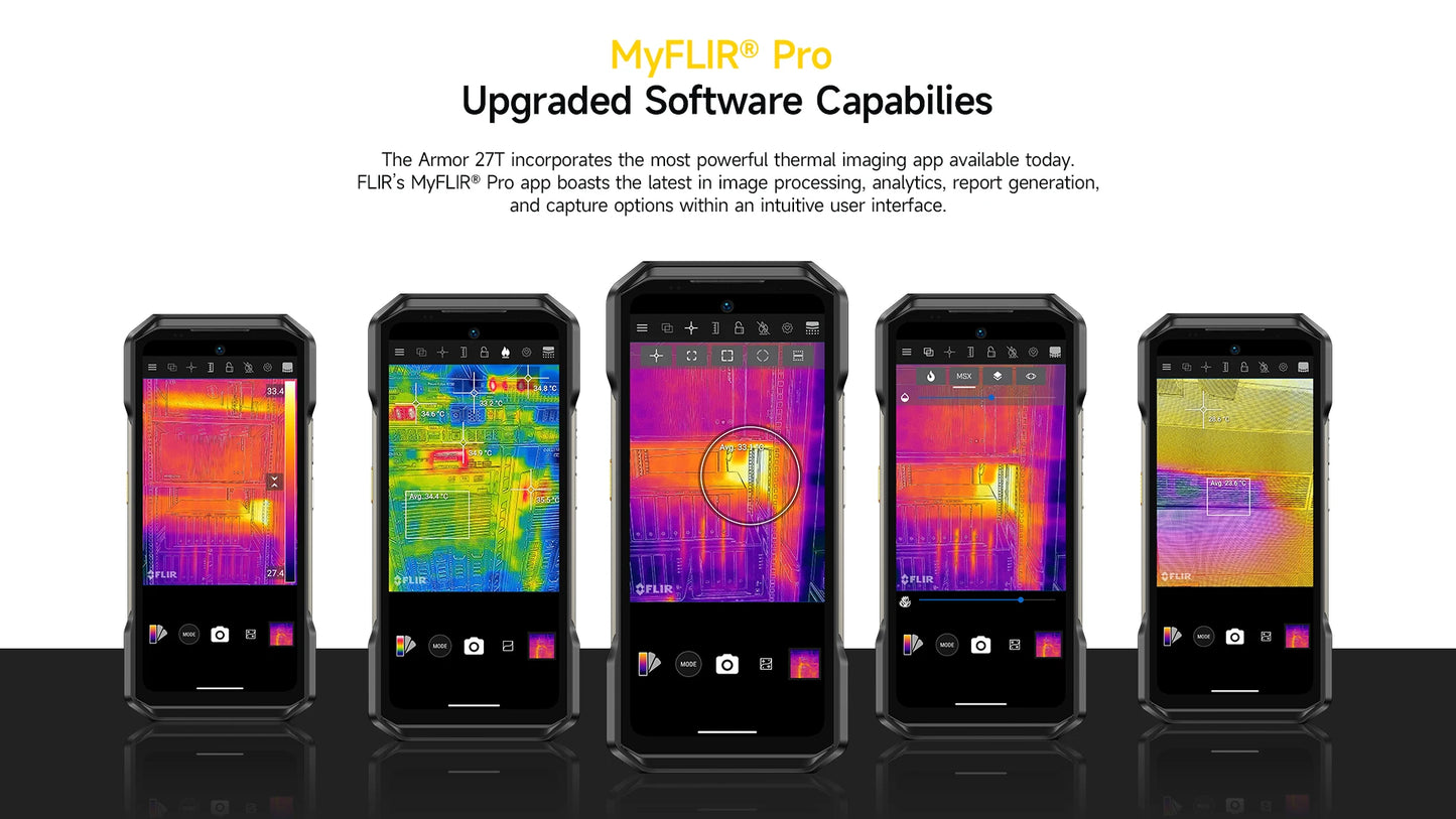 Celular Rugged Ulefone Armor 27T 4G con Cámara Térmica FLIR® y Visión Nocturna (10600mAh, 24GB/256GB, Android 14)