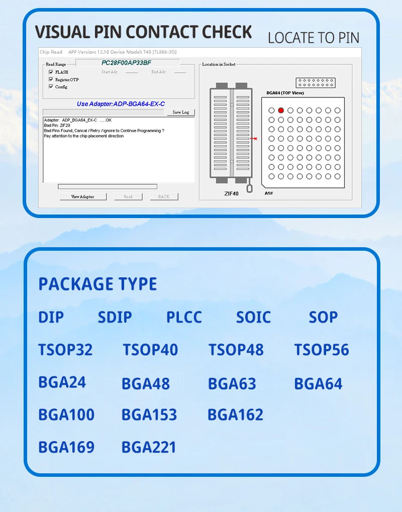 Programador XGecu T48 [TL866-3G] (Soporta 34000+ ICs SPI/Nor/NAND/EMMC BGA/TSOP/SOP/PLCC, V12.78)