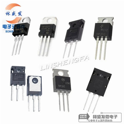 Lote 10 Pcs Transistores Darlington TO-220 (TIP120, TIP122, TIP125, TIP127, TIP142T, TIP147T)