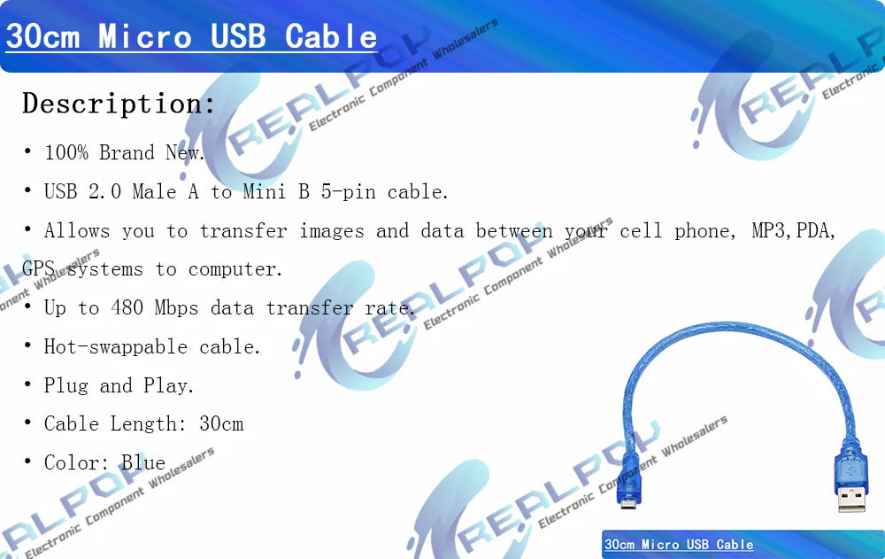 Placa Nano 3.0 (ATMEGA328P, 16MHz, CH340) con Bootloader (Puerto Mini/Tipo C/Micro USB) + Cable USB compatible Arduino