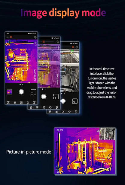 Termógrafo UNI-T UTi260M para Smartphone (Tipo C) - Cámara Térmica Infrarroja Tuberías/Circuitos PCB (No iPhone)