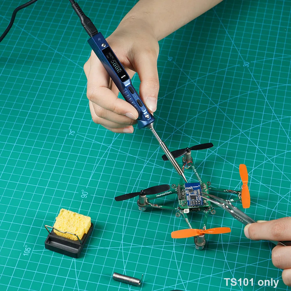 Miniware TS101 Soldering Iron TS100 Upgrade Original Portable Adjustable Temperature Digital Solder Station Tip TS-BC2 PD3.1 90W