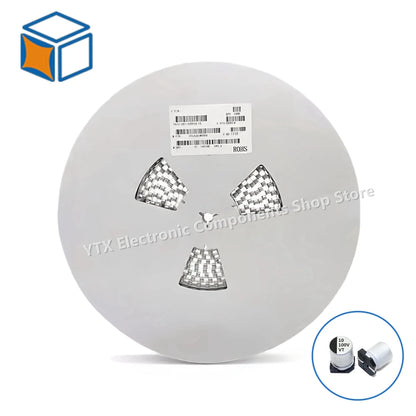 Capacitor Electrolítico Aluminio SMD (1uF-1000uF, 10V-100V) - Unidad (Especificar Valor)