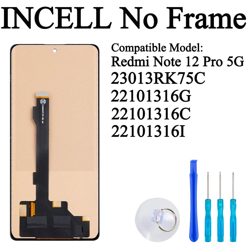 ‎2209116AG 22101316C Premium Lcd For Xiaomi Redmi Note 12 Pro 4G Display Note 12 Pro Plus Touch Screen For Redmi Note 12 Pro 5G