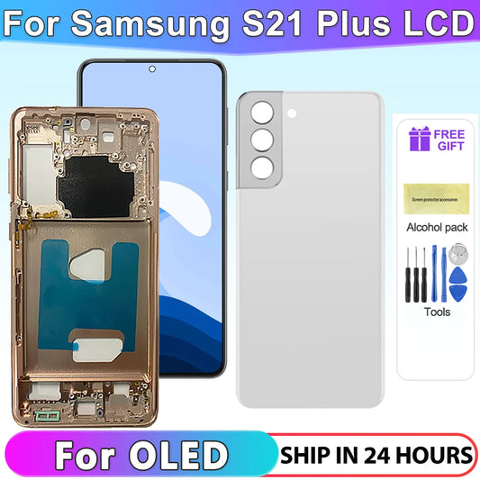 Pantalla Amoled S21 Plus, para Samsung Galaxy S21 Plus pantalla LCD G996B G996B/DS G996U digitalizador táctil reemplazar montaje con marco