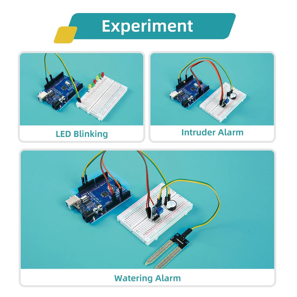 Kit Inicio KUONGSHUN con Caja Retail para Programación Educacional Niños compatible Arduino UNO R3