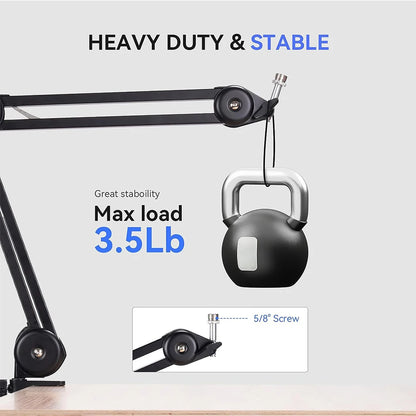 Elikliv Digital Microscope Flexible Arm Suspension Boom Scissor Arm Stand Metal Bracket for DM602 flex