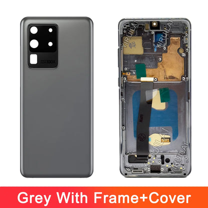 TFT S20 Ultra LCD con marco para Samsung S20 Ultra 5G LCD G988 G988B SM-G988U pantalla táctil digitalizador reemplazo