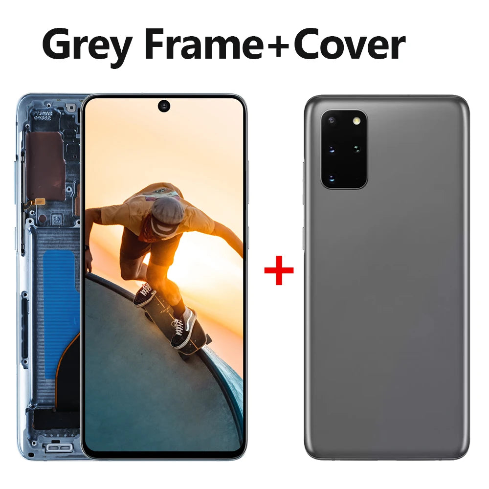 Pantalla AMOLED de 6,7 pulgadas para Samsung Galaxy S20 Plus LCD G985 G985F G985F/DS G986 LCD S20 + con montaje de digitalizador de cristal táctil