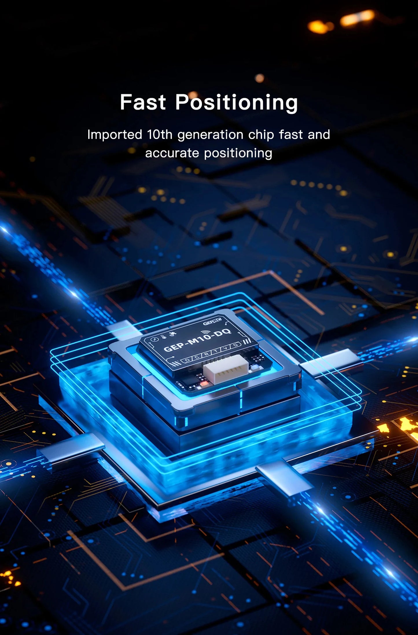 Módulo GPS GEPRC Serie GEP-M10 con Chip Flash, Magnetómetro QMC5883, Barómetro DPS310 y Capacitor Farad para Drones RC