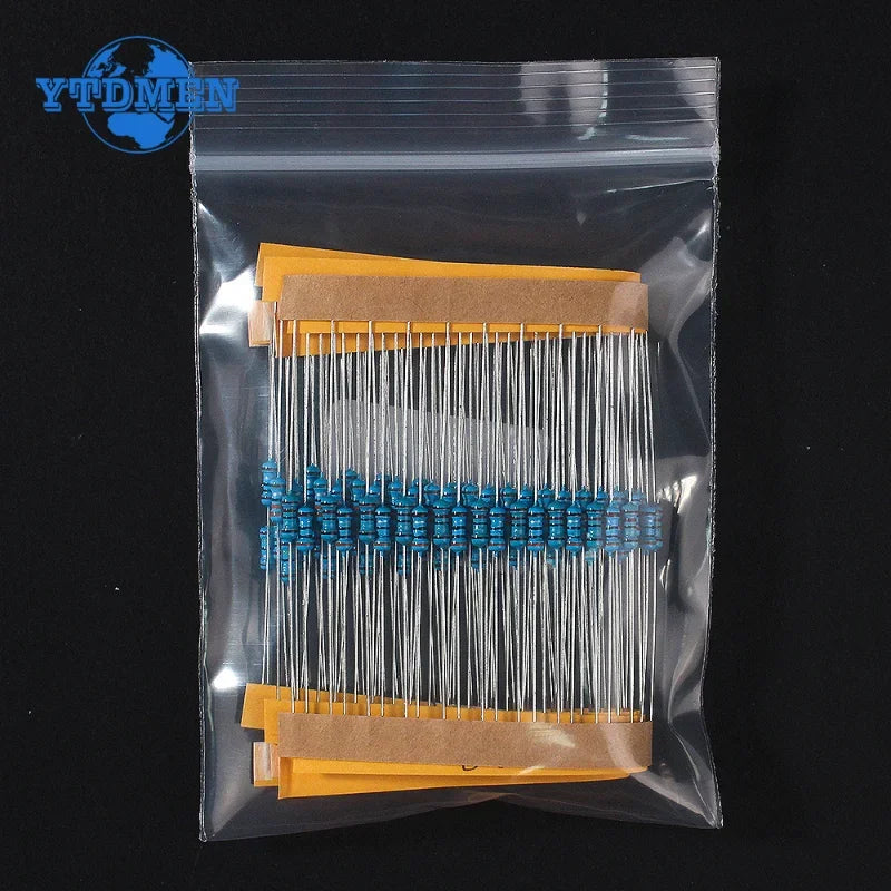 Kit Resistencias Película Metálica 1/4W 1% (2 Ohm - 3.3 Ohm) para Reparación Airbag Auto (120 Unidades)