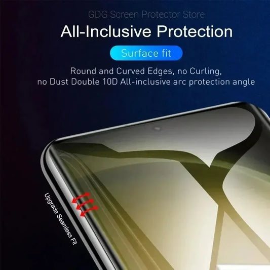 Film Hidrogel Cobertura Completa para Samsung S8-S10 Plus/S10E/S20 FE/S21-S24 Ultra/Note 10+/Note 20 Ultra (4 Unidades)