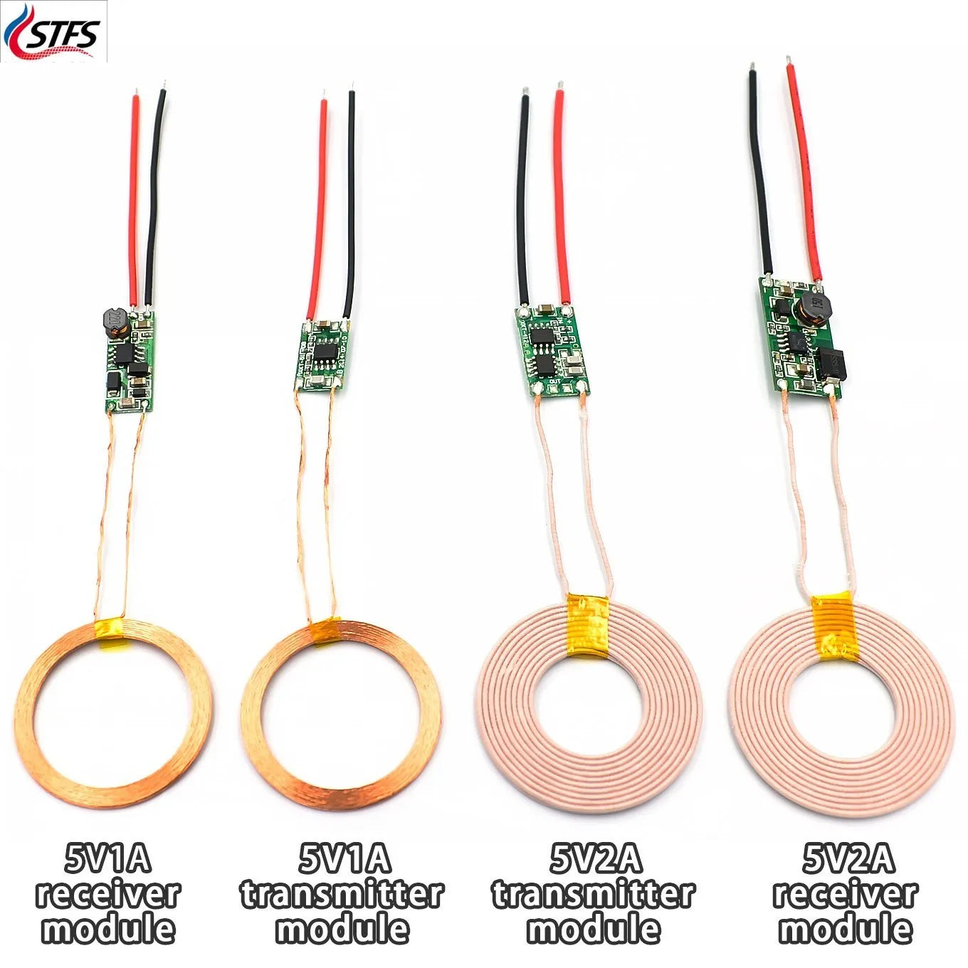 Módulo Fuente Alimentación Inalámbrica 5V 1A/2A Cargador Qi Transmisor + Receptor DIY