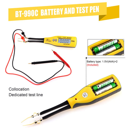 Medidor Capacitancia Digital BT-990C - Tester SMD Diodo/Resistencia (Tipo Pinza) + Puntas Repuesto