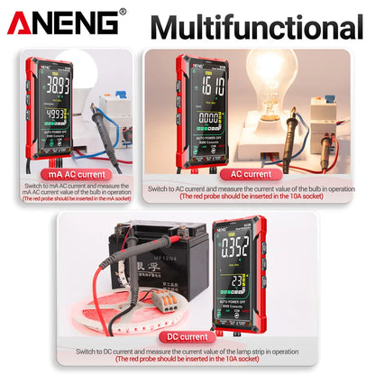 Multímetro Digital Inteligente ANENG 622B/622A True RMS 9999 Cuentas Lámpara Láser Autorango DC/AC Tester Analógico
