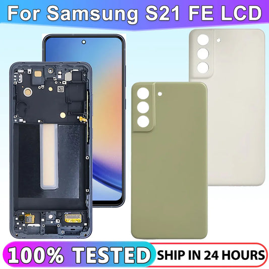 Pantalla TFT LCD con Marco y Digitalizador Táctil para Samsung Galaxy S21 FE 5G (G990B/G990U) (Probada)