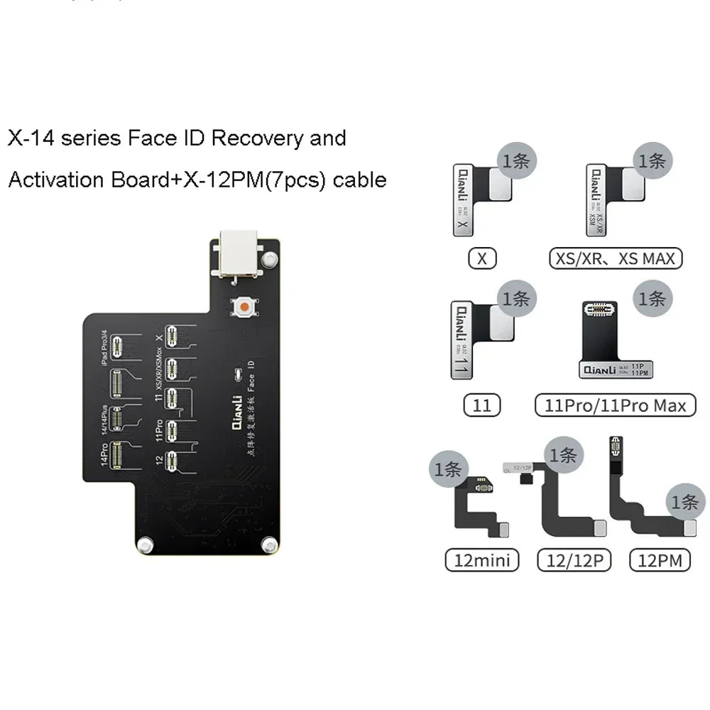 QIANLI Icopy Face ID Repair Instrument for iPhone X-14 PRO MAX Battery Testing Board LCD Vibrator Transfer EEPROM Programmer