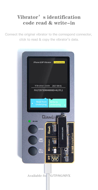 ICopy Plus 2 True Tone Light Sensor, Battery Repair, 8 X XS MAX XR 11 Pro Max, Vibrate Read and Write, Recovery Programmer, 2.2
