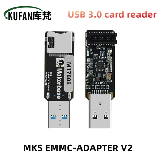 Lector Tarjetas USB 3.0 KUFAN MKS EMMC-ADAPTER V2 para Módulo MKS EMMC / MicroSD / TF
