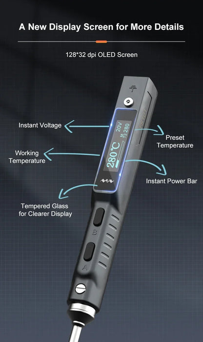 Original TS101 Portable Soldering Iron TS-BC2 PD3.1 90W TS100 Upgrade Adjustable Temperature Digital