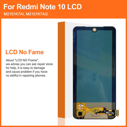 6.43"AMOLED Display For Xiaomi Note 10 4G LCD Display Touch Screen Digitizer Assembly For Redmi Note 10S M2101K7AI M2101K7BG