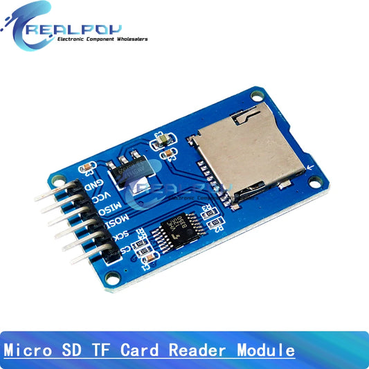 Módulo Lector Tarjetas Micro SD/Mini TF Shield con Interfaz SPI para Placa Expansión Arduino DIY Kit