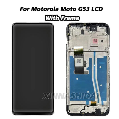 6.5" LCD For Motorola Moto G13 G23 G53 G73 XT2335-2 LCD Display Touch Screen Digitizer Replacement With Frame