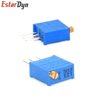 10PCS 3296 potentiometer Kit High Precision 3296W Variable Resistor 100R -1M 200R 500R 1k 2k 5K 10K 20K 50K 100K 200k 500k