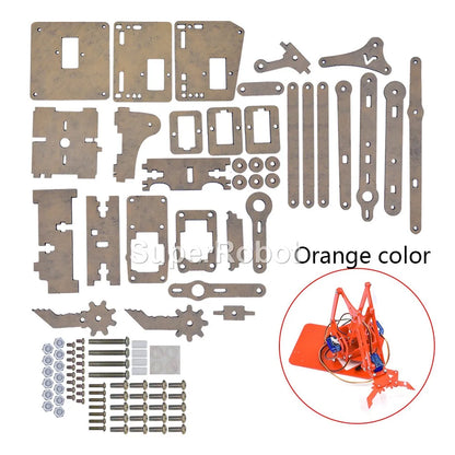 Kit Garra Brazo Robot Manipulador Mecánico Acrílico 4-DOF (Desarmado, para SG90/MG90S) Arduino STEAM