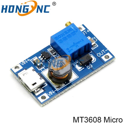 Módulo Fuente Alimentación Estabilizada Ajustable Boost/Buck DC-DC 2A/3A (LM2596S / MT3608 / MP1584EN)