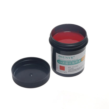 Tinta Máscara Soldadura Fotosensible UV DSUNYK (100g) para Placa Circuito PCB BGA (Previene Corrosión/Arcos)