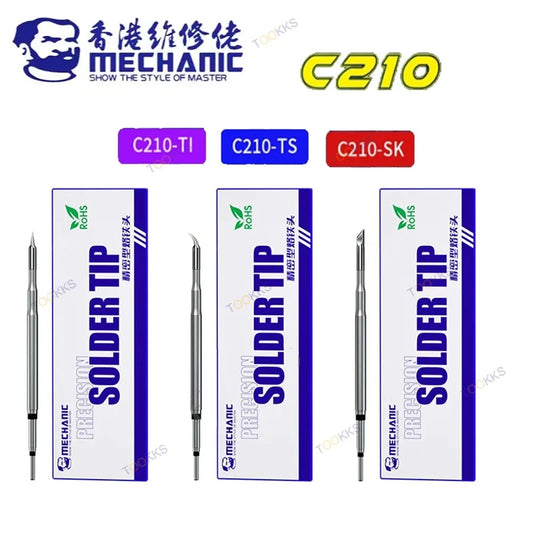 Mechanic C210 Soldering Iron Tips 210 Tips for T210 T210-A T210-NA Sugon T26/T26D Soldering Handle Soldering Station Welding Tip