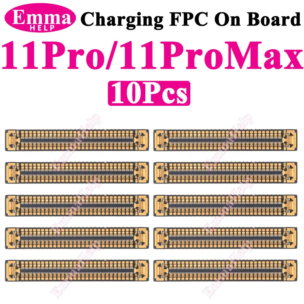 Conector FPC Dock Carga USB en Placa Lógica para iPhone 11-16 Pro Max/Plus/Mini/XS Max (Original, 10 Unidades)