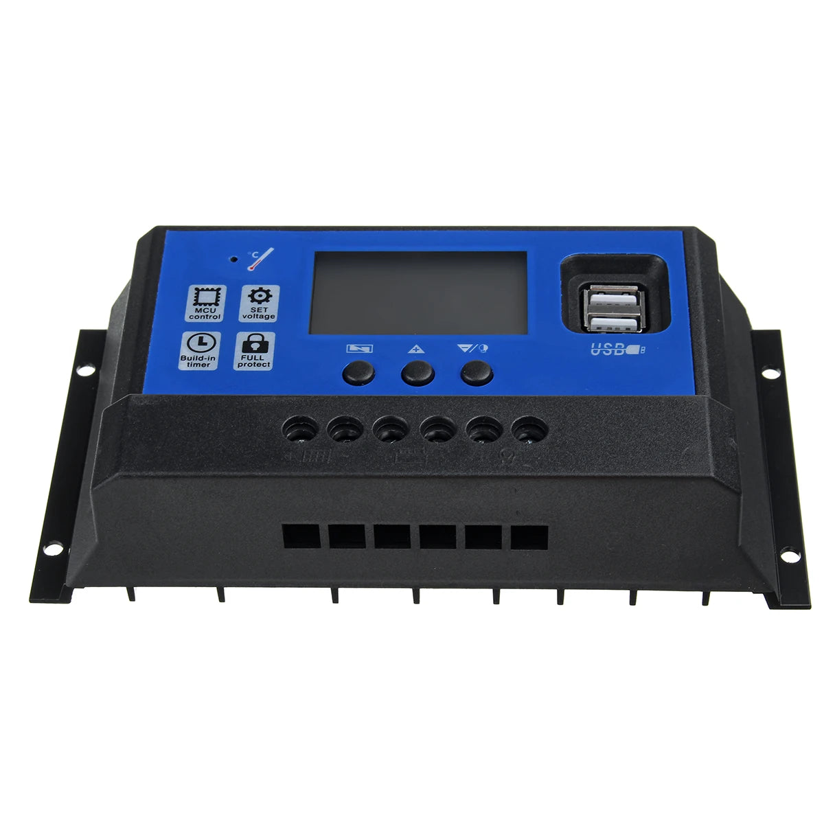 Controlador Carga/Descarga Solar PWM 10A-100A Auto LCD Dual USB Regulador Panel Célula