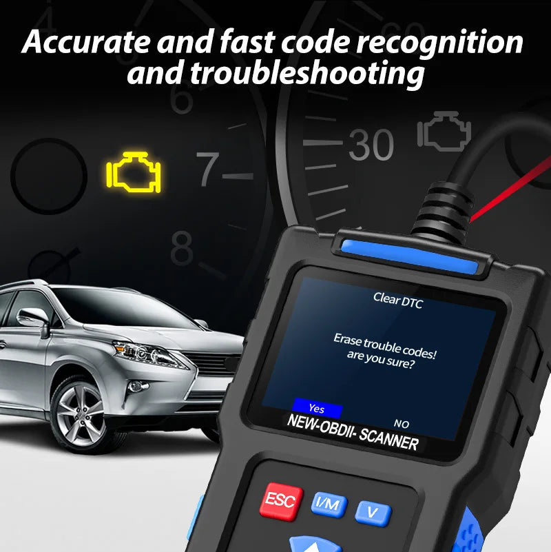Scanner Automotriz OBD2 T200 - Lector Códigos Motor, Herramienta Diagnóstico Vehículo (Envío US Warehouse)