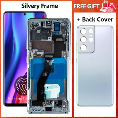 Pantalla S21 Ultra AMOLED de 6,8 pulgadas con huellas dactilares para Samsung Galaxy S21 Ultra 5G G998B G998B/DS pantalla Lcd montaje de pantalla táctil